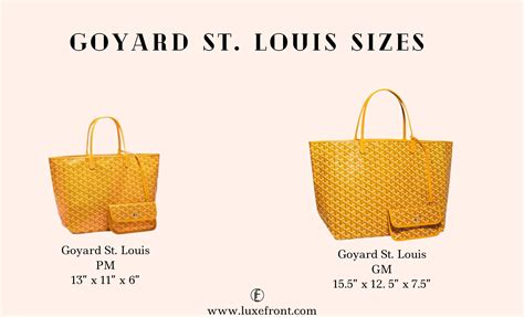 Goyard st louis tote dimensions